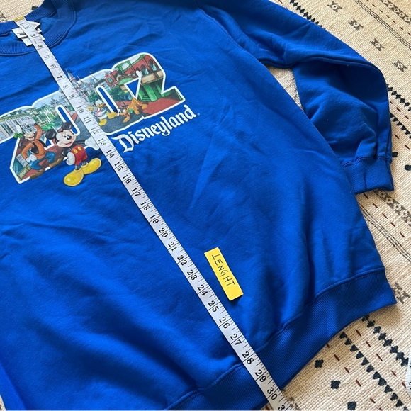 Vintage Disneyland Sweatshirt Adult XL Blue 2002 Mickey, Pluto, Donald, Goofy - Picture 7 of 11
